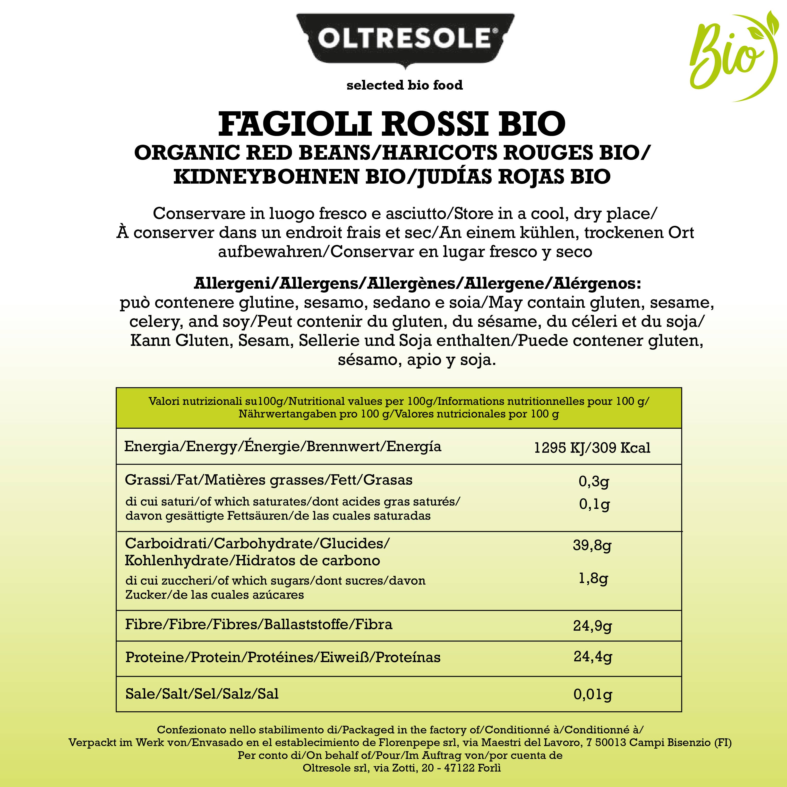 Oltresole - Wholesale Beans - ORGANIC RED BEANS 1 Kg6