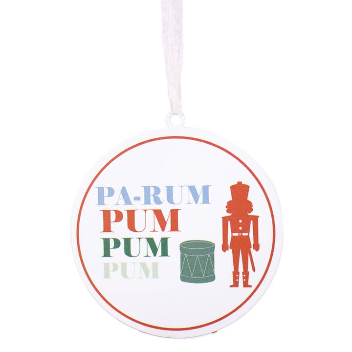 Pa-Rum Pum Pum Pum Galvanized Ornament Multi 4" for wholesale by The Royal Standard