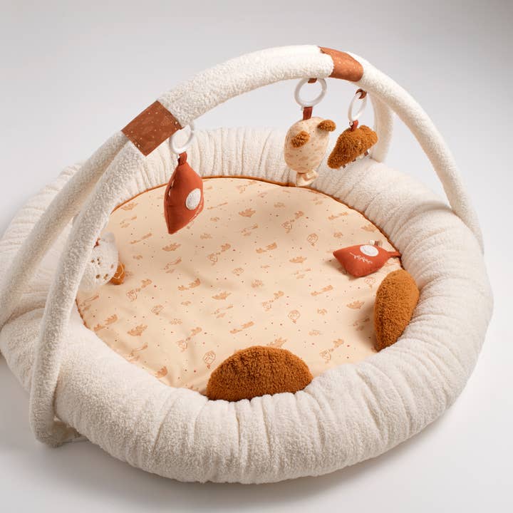 Tapete de atividades bege em tecido bouclette Orsino - Sauthon por atacado de Sauthon