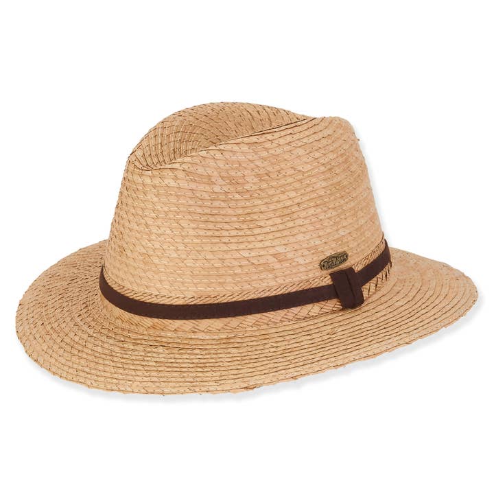Naturel, Chapeau Safari en Paille de Palmier, Bord 2,5" | HTT1189 XL pour la vente par Headwear & Handbag Collections by Sun 'N' Sand
