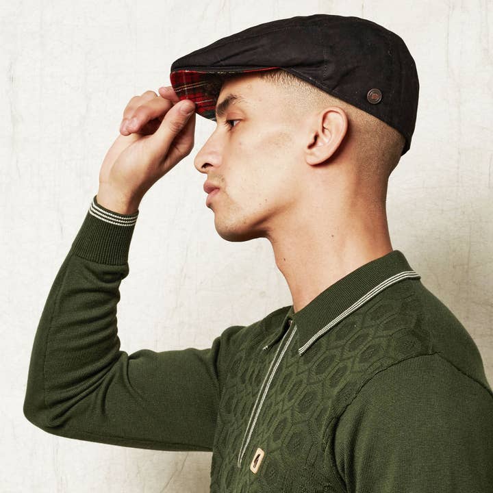 Finley - Nero (Cappello Piatto Impermeabile Italiano) per la vendita all'ingrosso da parte di Dasmarca Hats