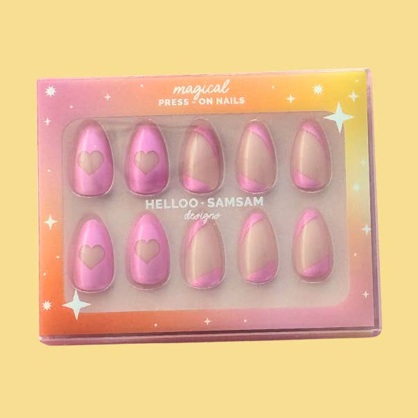 Girl Talk Press On Nails for wholesale by Helloo SamSam Designs