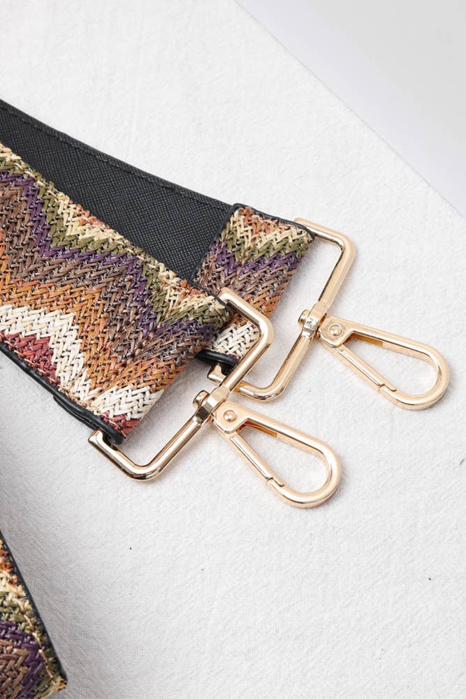 Hana - Wholesale Bag Strap - Women's - Chevron Pattern Straw Bag Straps4