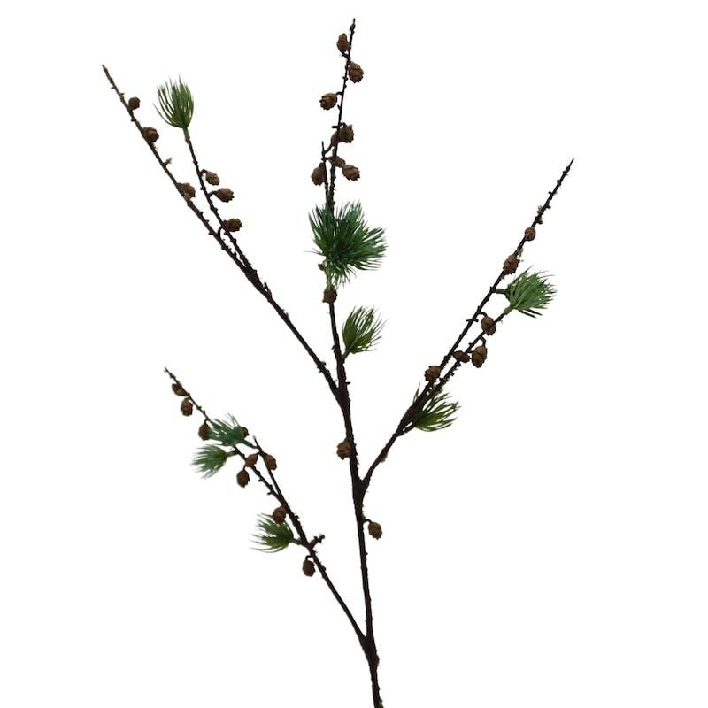 Floratexx - Wholesale Artificial Flowers - Larch branch with cones and moss 75 cm green0