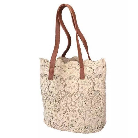 SALINA TRADING INC - Wholesale Tote Bag - Women's - Women Casual Boho Lace Large Capacity Tote Bag4