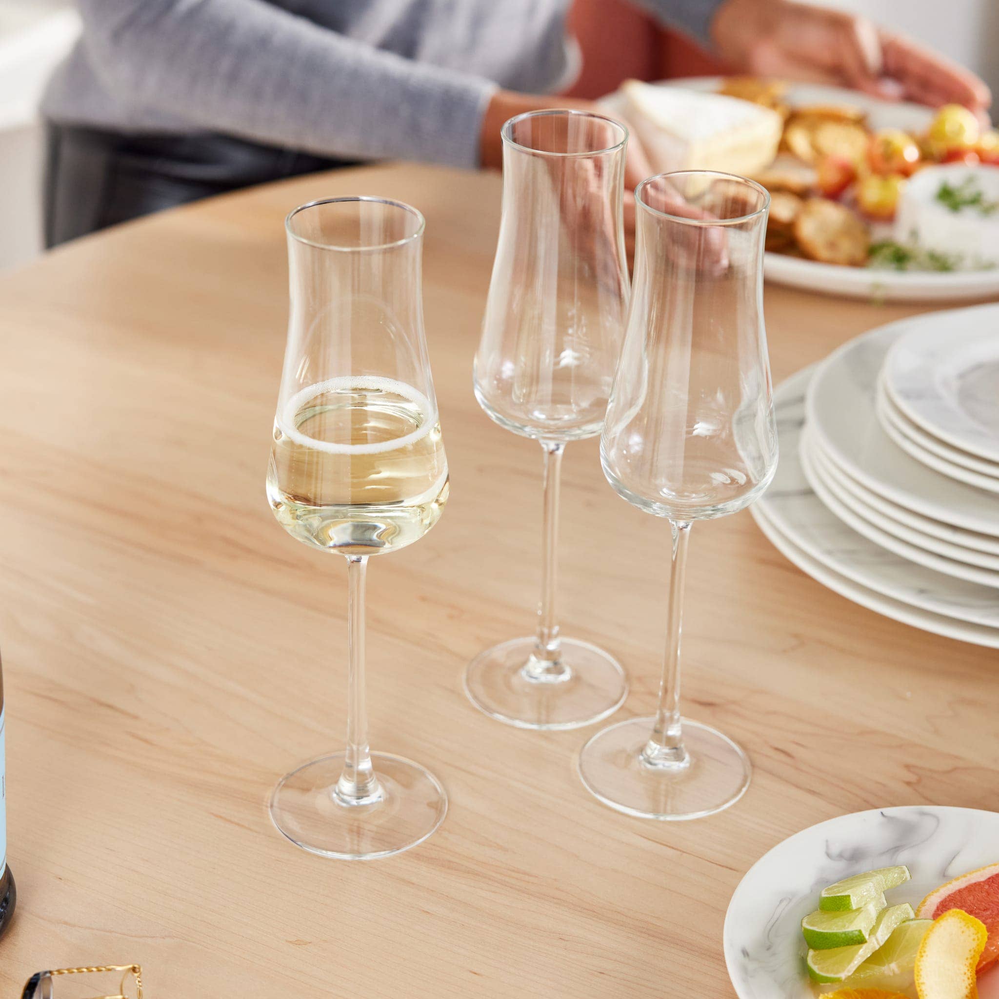 Libbey - Wholesale Champagne Flute - Libbey Stratford Champagne Flute Glass, 8oz, Set of 41