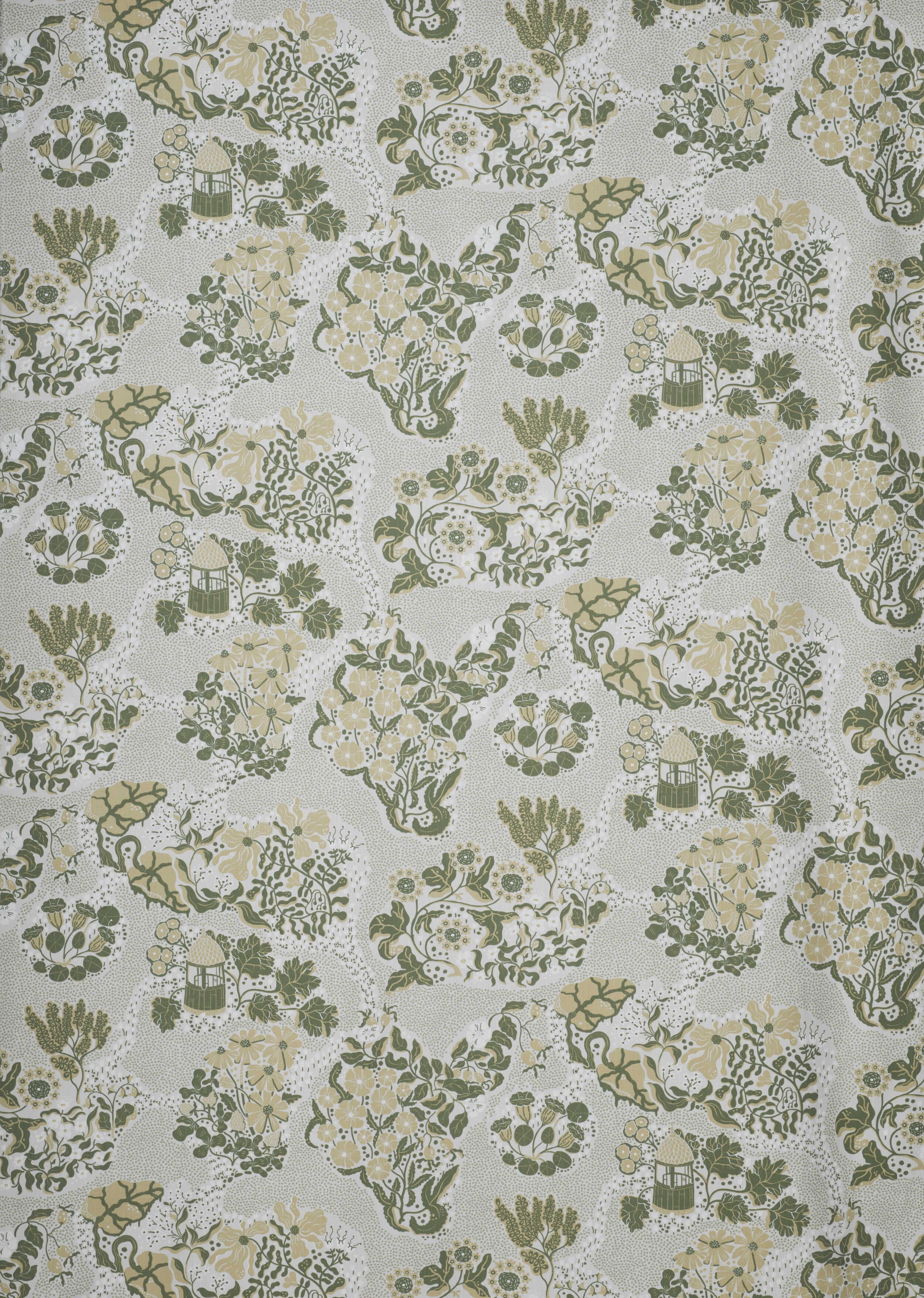 Spira of Sweden - Wholesale Fabric - TRÄDGÅRD fabric 150 cm - Green1