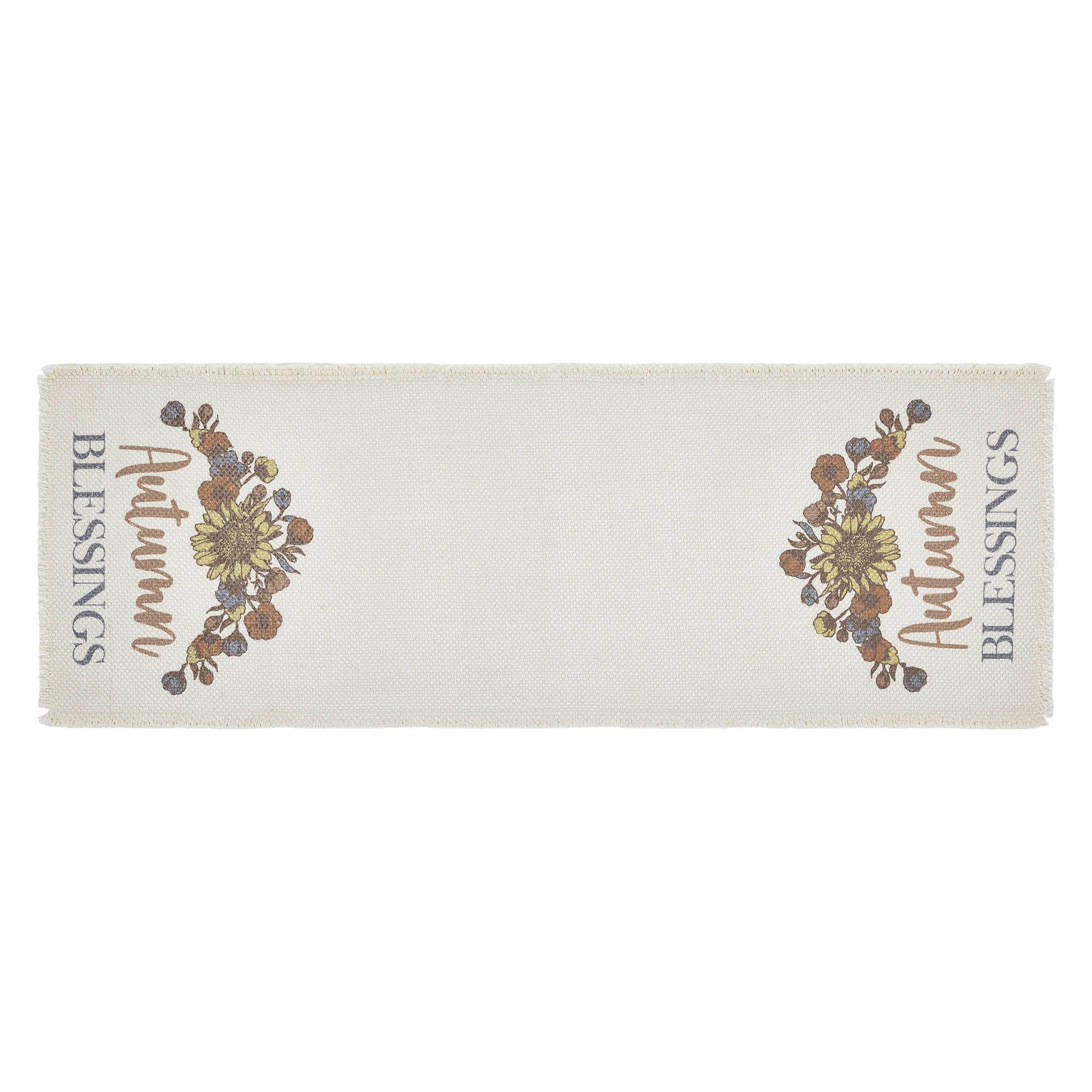 VHC Brands - Wholesale Table Runner - VHC Brands Autumn Blessings Cotton Farmhouse Table Runner 8x24 Fall Harvest Thanksgiving Decor with Pumpkins, Leaves, Berries2