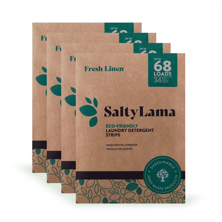 Eco Laundry Detergent Strips - 34 Strips Multipack - 4 Pack - Up to 272 Loads for wholesale by Saltylama