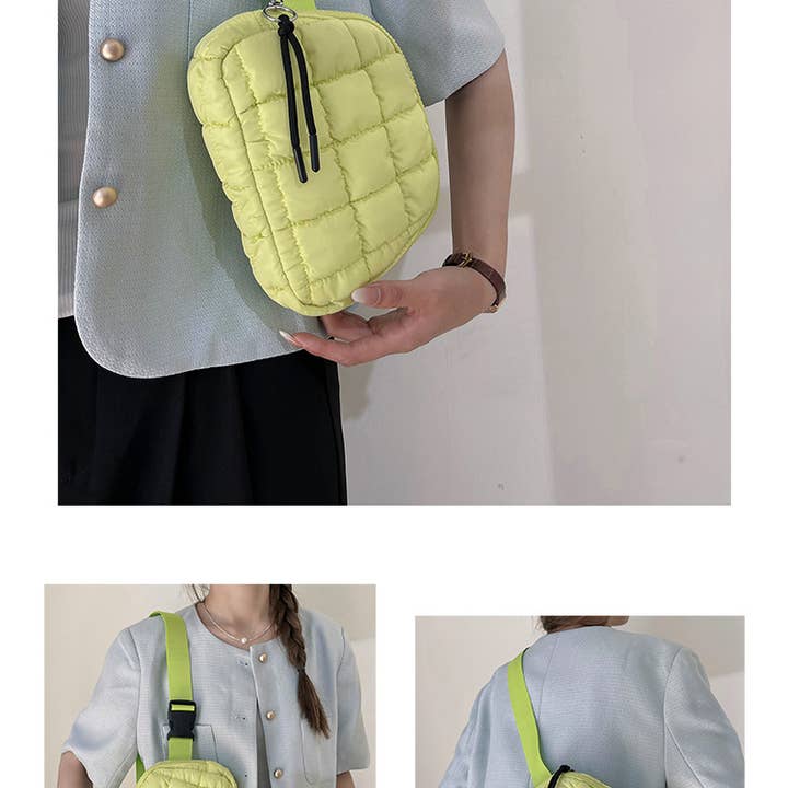 Little Trendy - Wholesale Belt Bag - Women's - Puffer Belt Bag Sport Small Chest Bag Quilted Fanny Pack