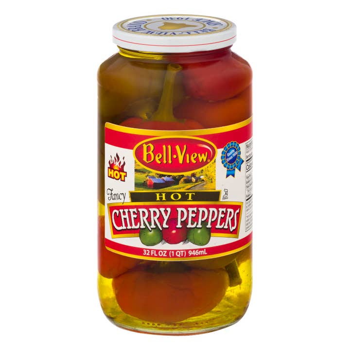 Hot Cherry Peppers 6/32oz. for wholesale by Bell-View Brand Foods