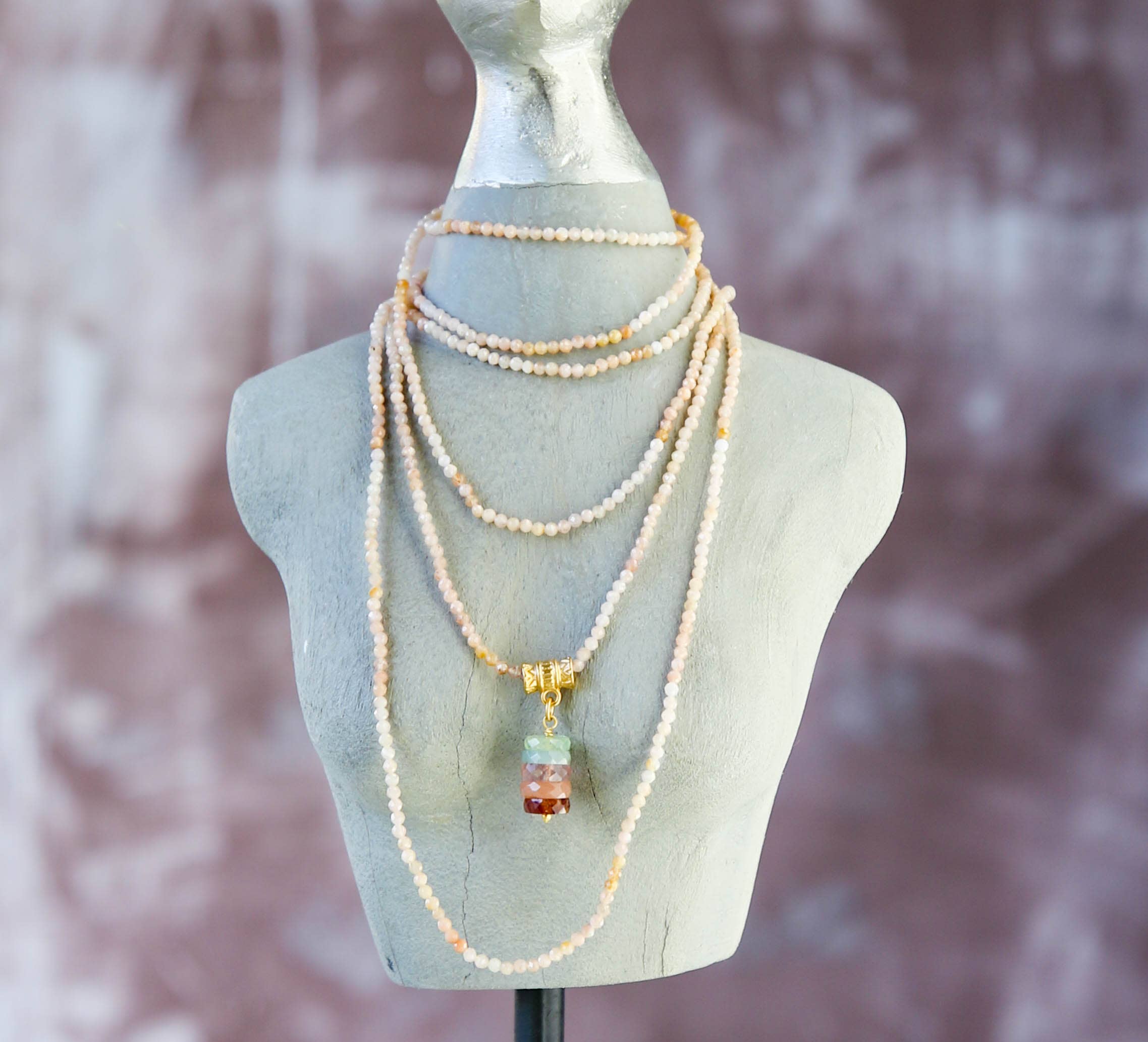 Catherine Page Jewelry - Wholesale Beaded/Pearl Necklace - Aramis Layering Necklace in Ruby2