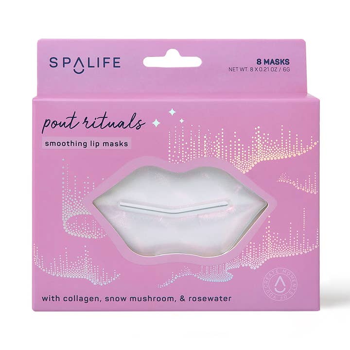 My Spa Life - Wholesale Lip Treatment/Mask - Pout Rituals Smoothing Hydrogel Lip Masks - 8 Pairs0