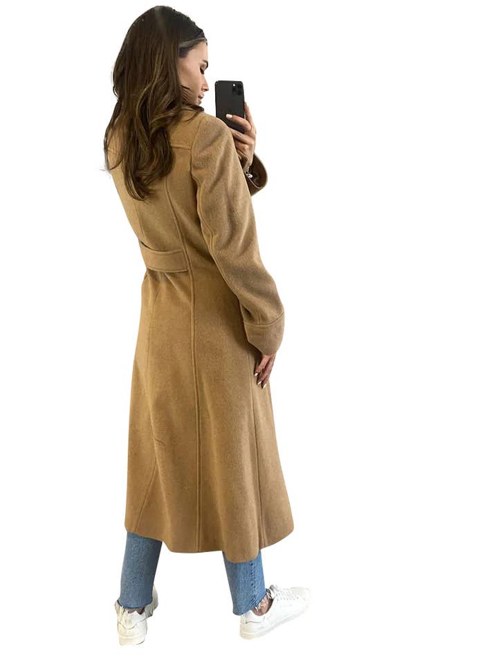 Anastasia – wholesale Rock - Dam – Womens dubbel knäppt militär vinterrock