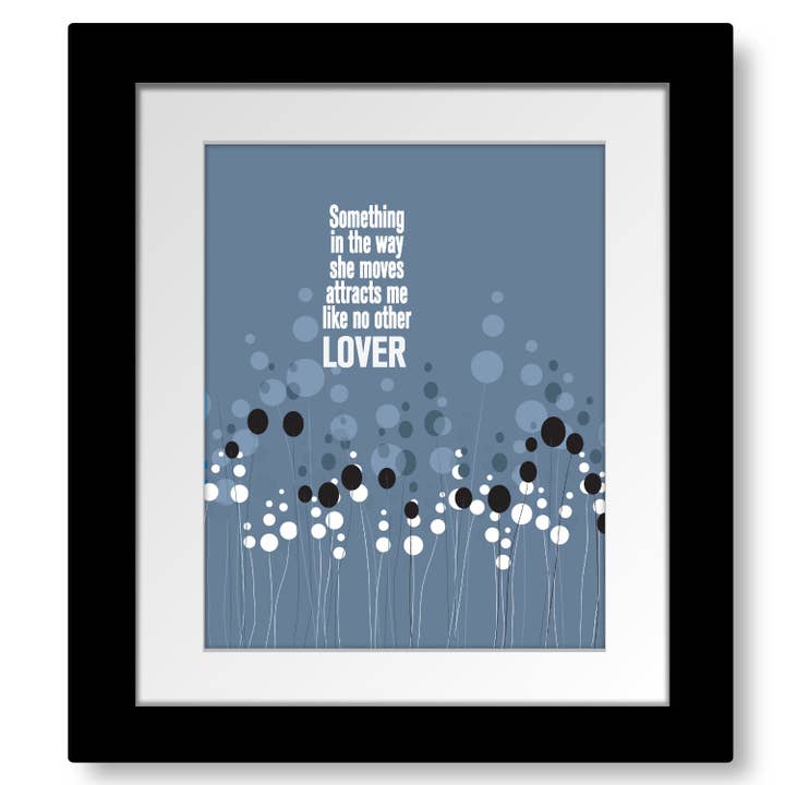 Something by the Beatles - Impression inspirée des paroles d'une chanson de mariage pour la vente par Song Lyrics Art