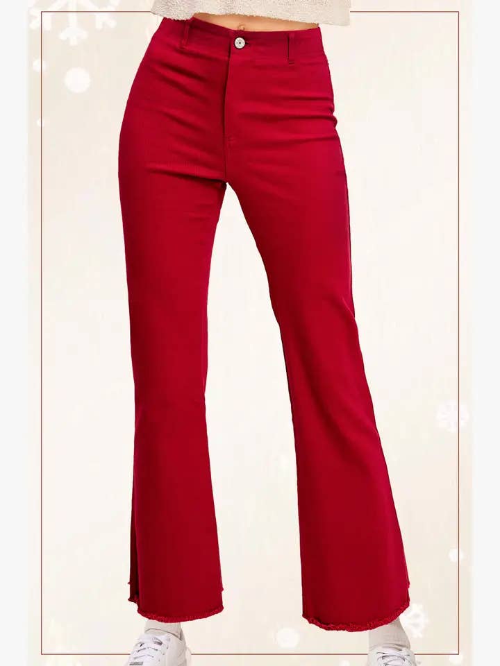 MCP3113-Soft Washed Stretchy High Waisted Flare Pants ( for wholesale by La Miel