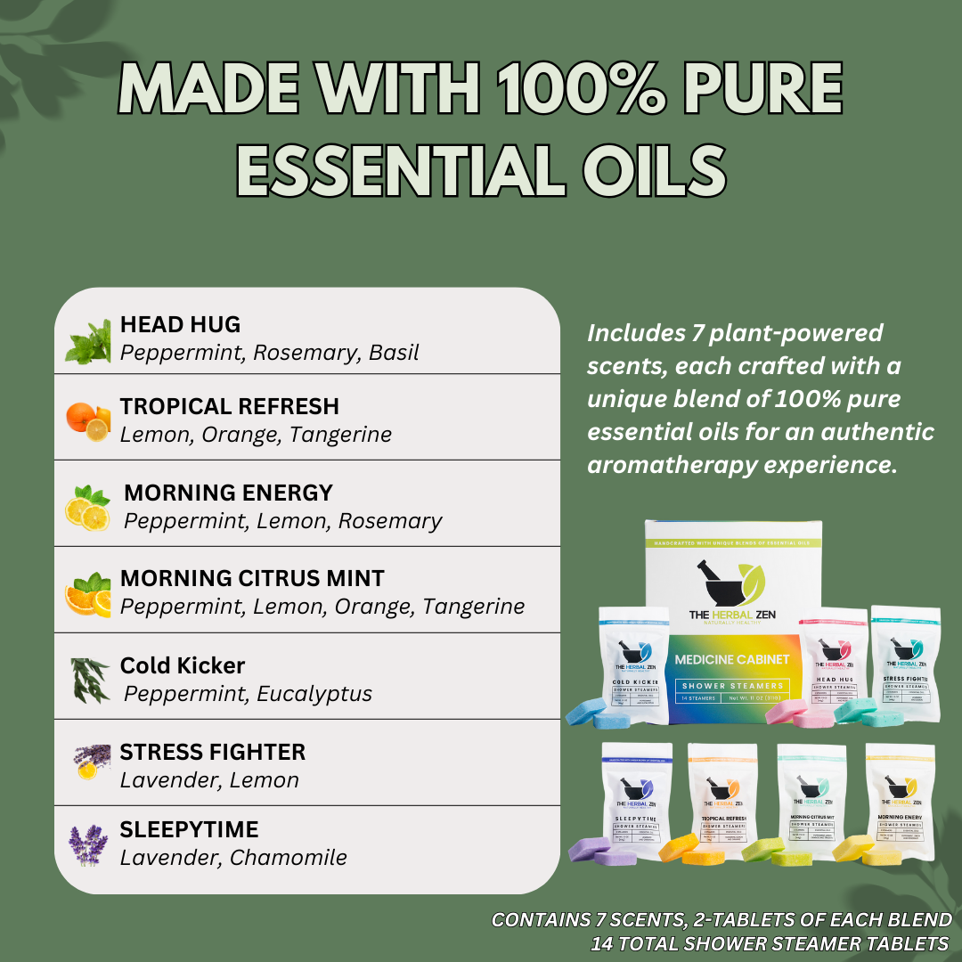 The Herbal Zen - Wholesale Shower Steamer/Bomb - Medicine Cabinet Shower Steamer Gift Box | Valentine’s Set10