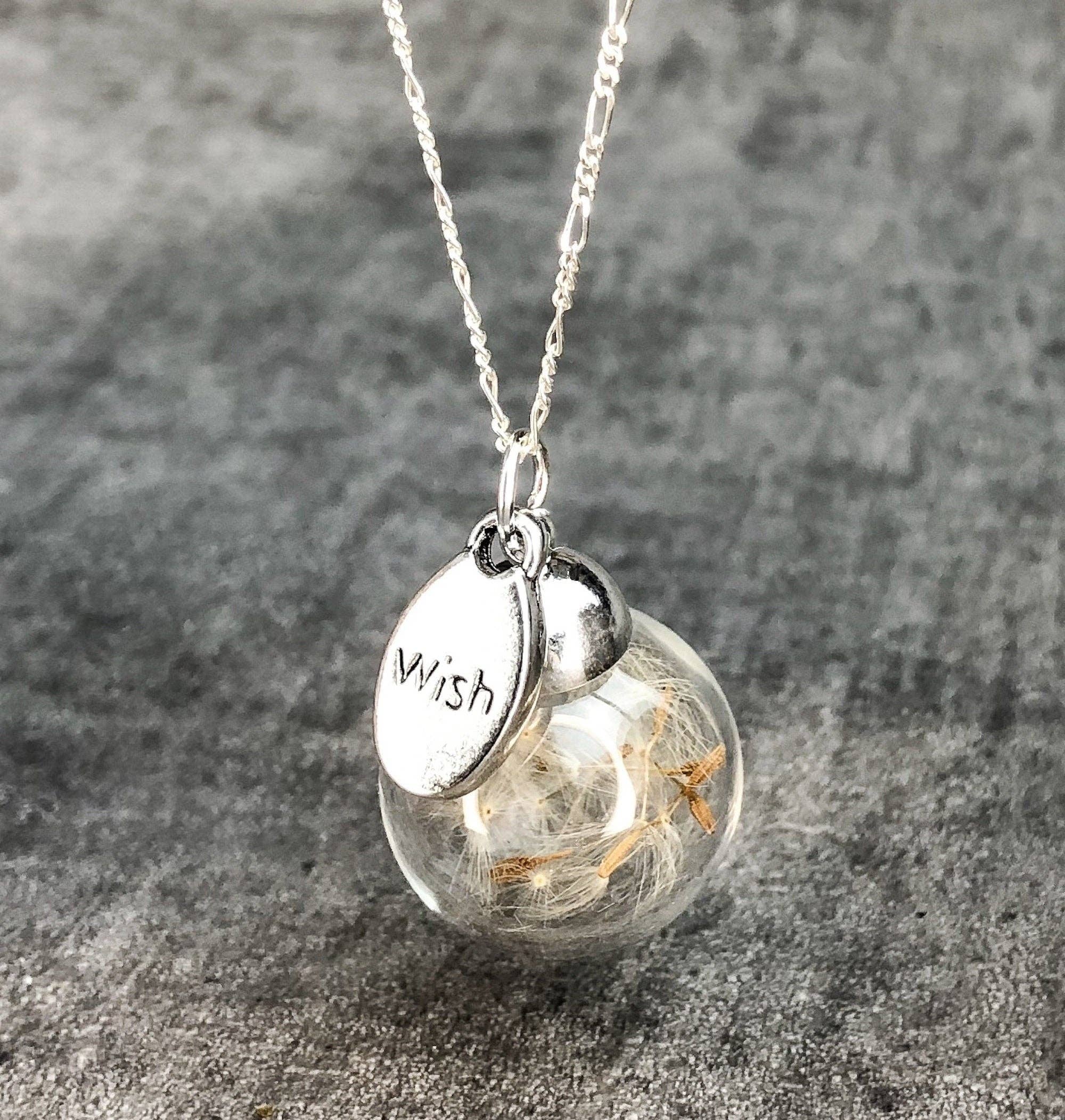 MadamLili - Wholesale Pendant/Charm Necklace - Dandelion Necklace 925 Sterling Silver Wish You Something Terrarium Jewellery — K925-1813
