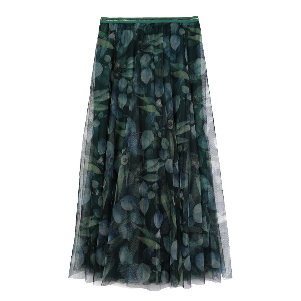 Last True Angel - Wholesale Skirt - Women's - Tulle Layer Skirt in Botanical Print0