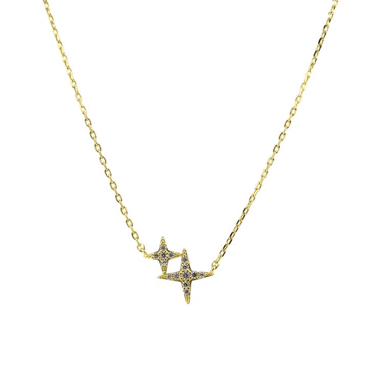 Collier Étoile Double Croix (BL2468NG) pour la vente par Kelly Waters