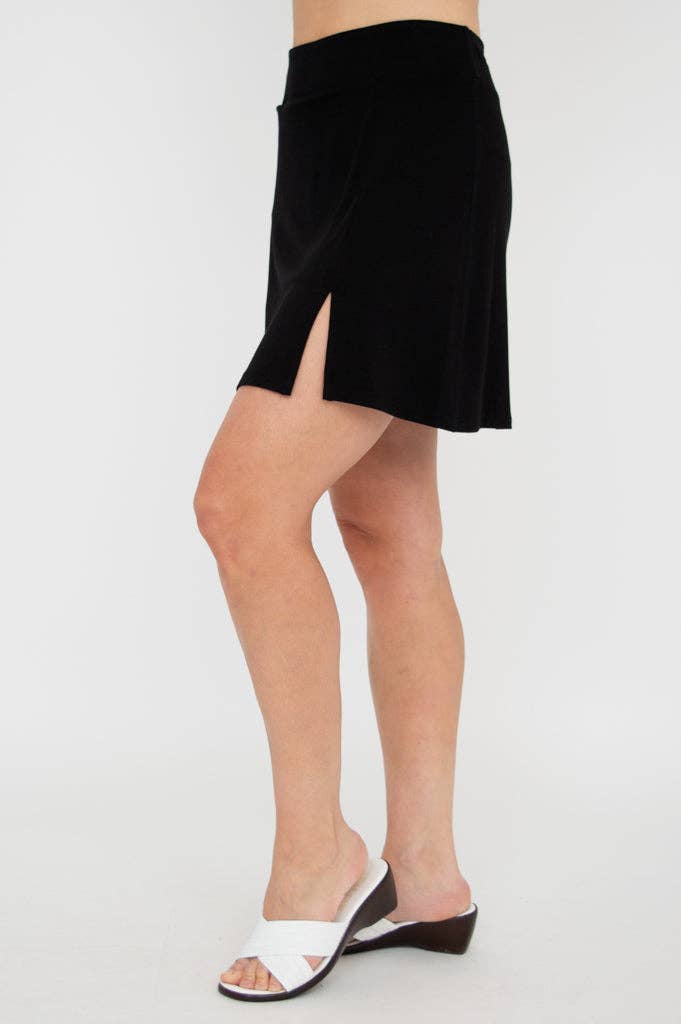 Blue Sky Clothing Co LLC - Vente Jupe-short – femme - Jupe-short Melly, Noir, Bambou3