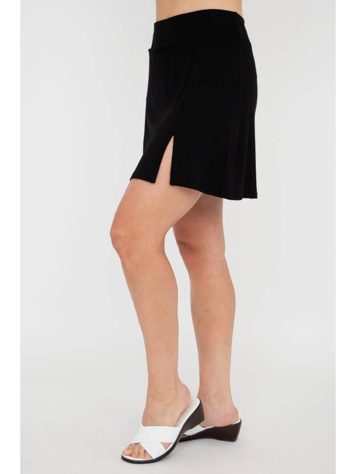 Blue Sky Clothing Co LLC - Wholesale Broekrok - Dames - Melly Skort, Zwart, Bamboe3