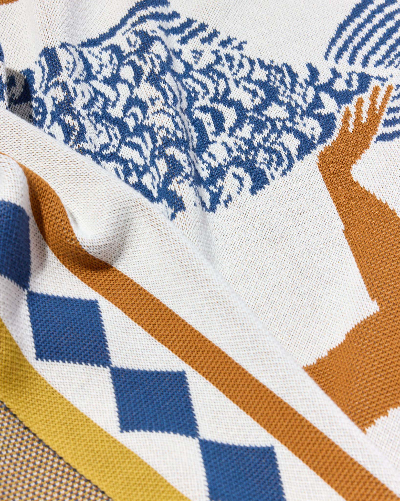 Biquette - Vendita all'ingrosso Plaid - Un Beau Poisson - Coperta da Lancio Lavorata a Maglia - Cotone - Prodotta negli USA3