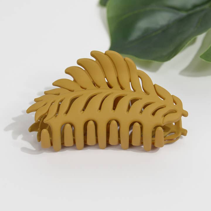 TheDivaSoap - Wholesale Hair Clip - Women's - Matte Leaf Hair Claw Clip5