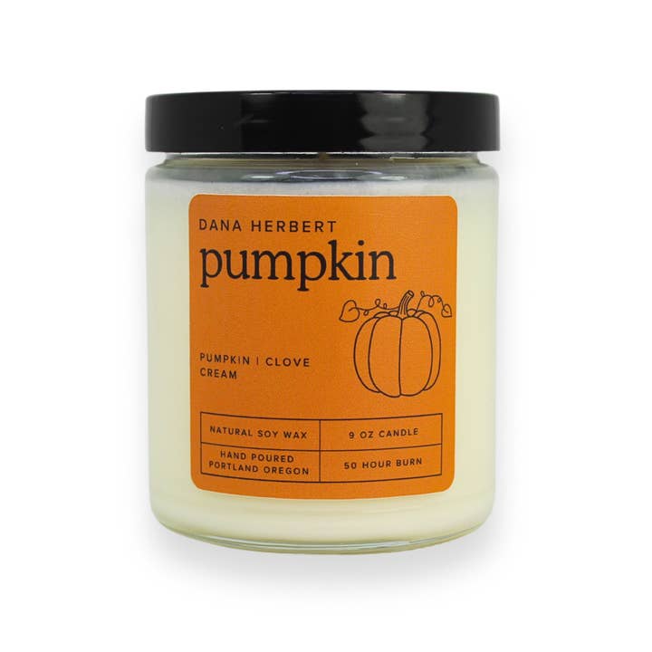 Candela alla Zucca 9 oz. Barattolo per la vendita all'ingrosso da parte di Dana Herbert