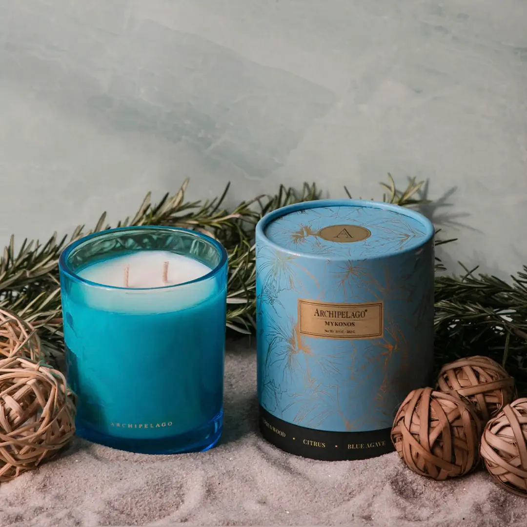 Archipelago Fragrences - Wholesale Jar/Filled Candle - Mykonos Boxed Candle1