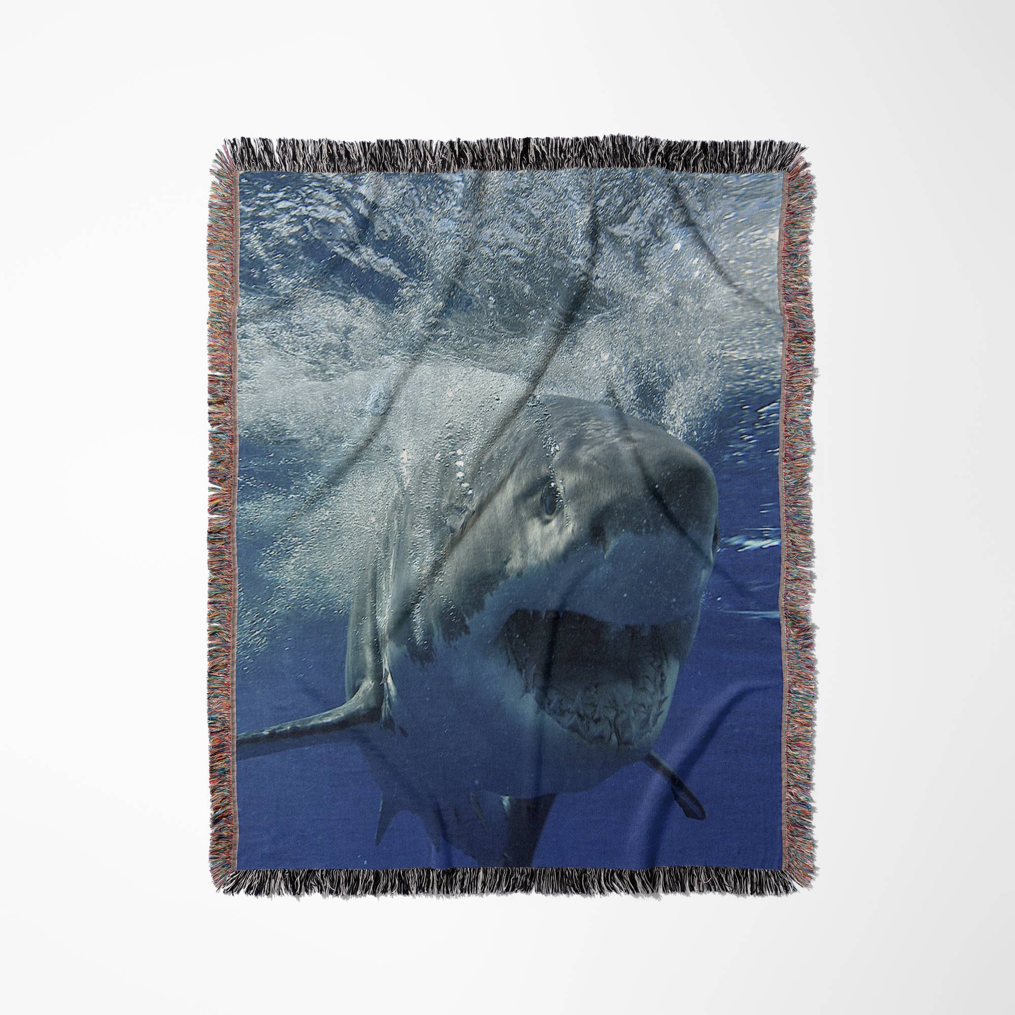 3dRose - Wholesale Throw Blanket - 3dRose, Great White Shark, Blanket0