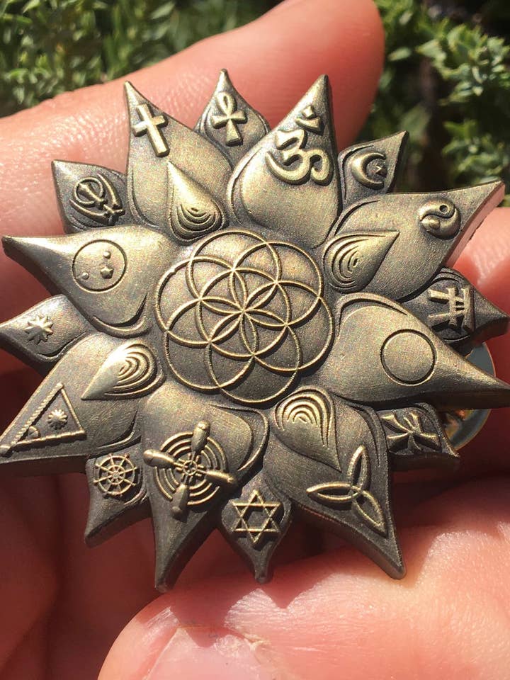 Lotus Light Of Truth Sacred Geometry Hat Pin for wholesale by Enlighten