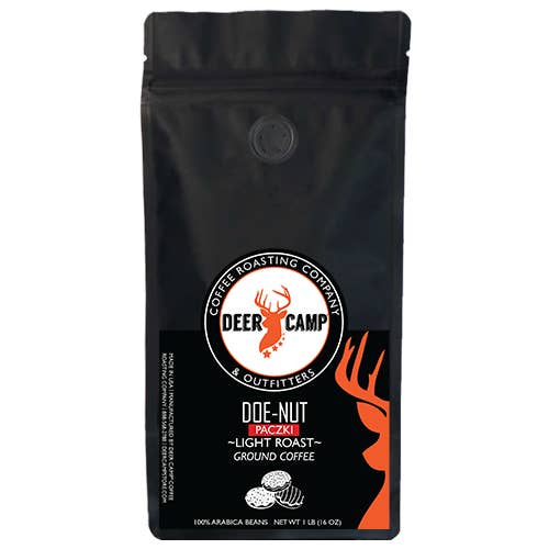 DEER CAMP® Coffee DOE-NUT™ Raspberry Flavor for wholesale by DEER CAMP® Coffee Roasting Company & Outfitters