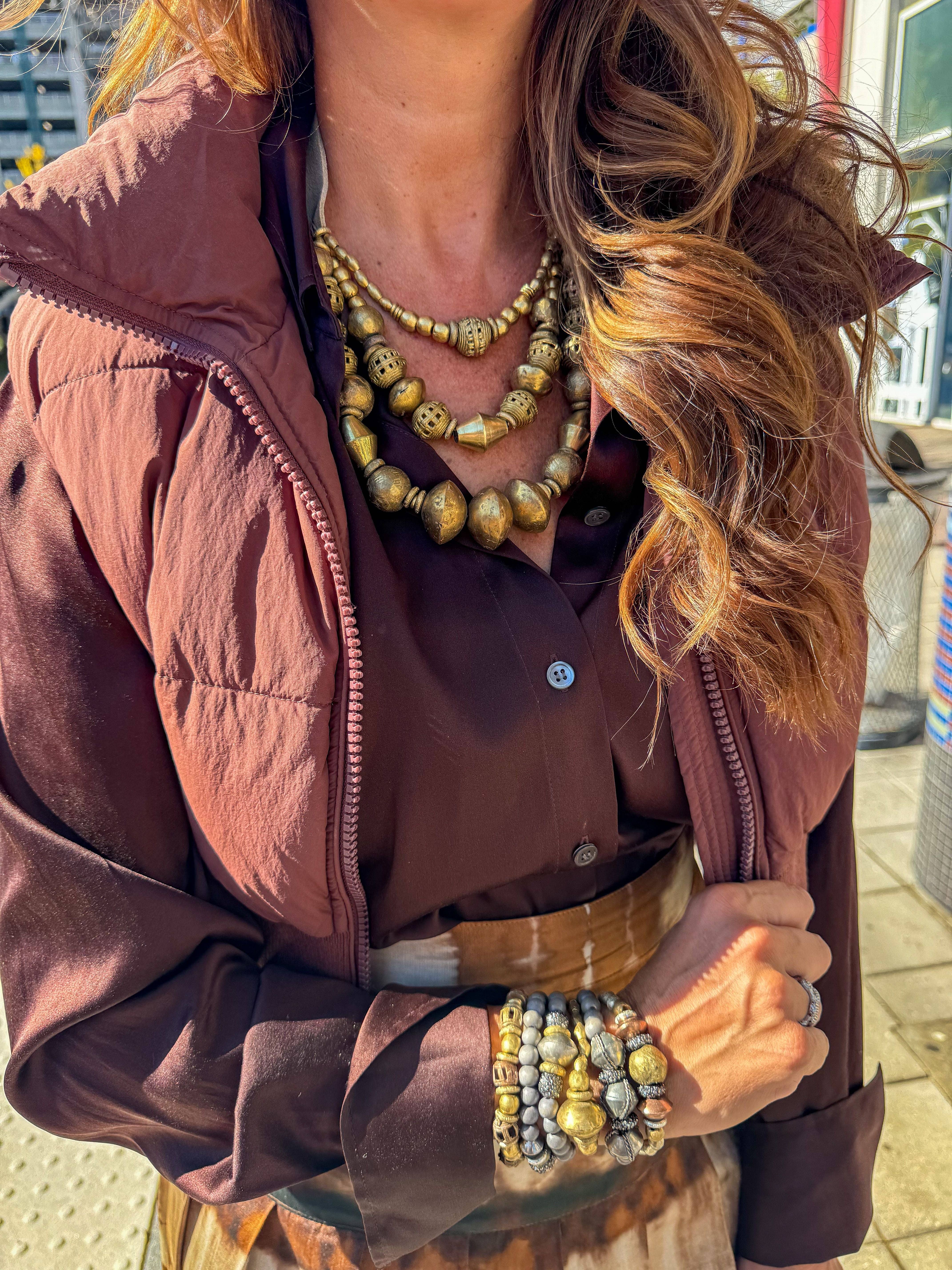 Twine & Twig - Wholesale Bib Necklace - Layered Classic Necklace | Gold1