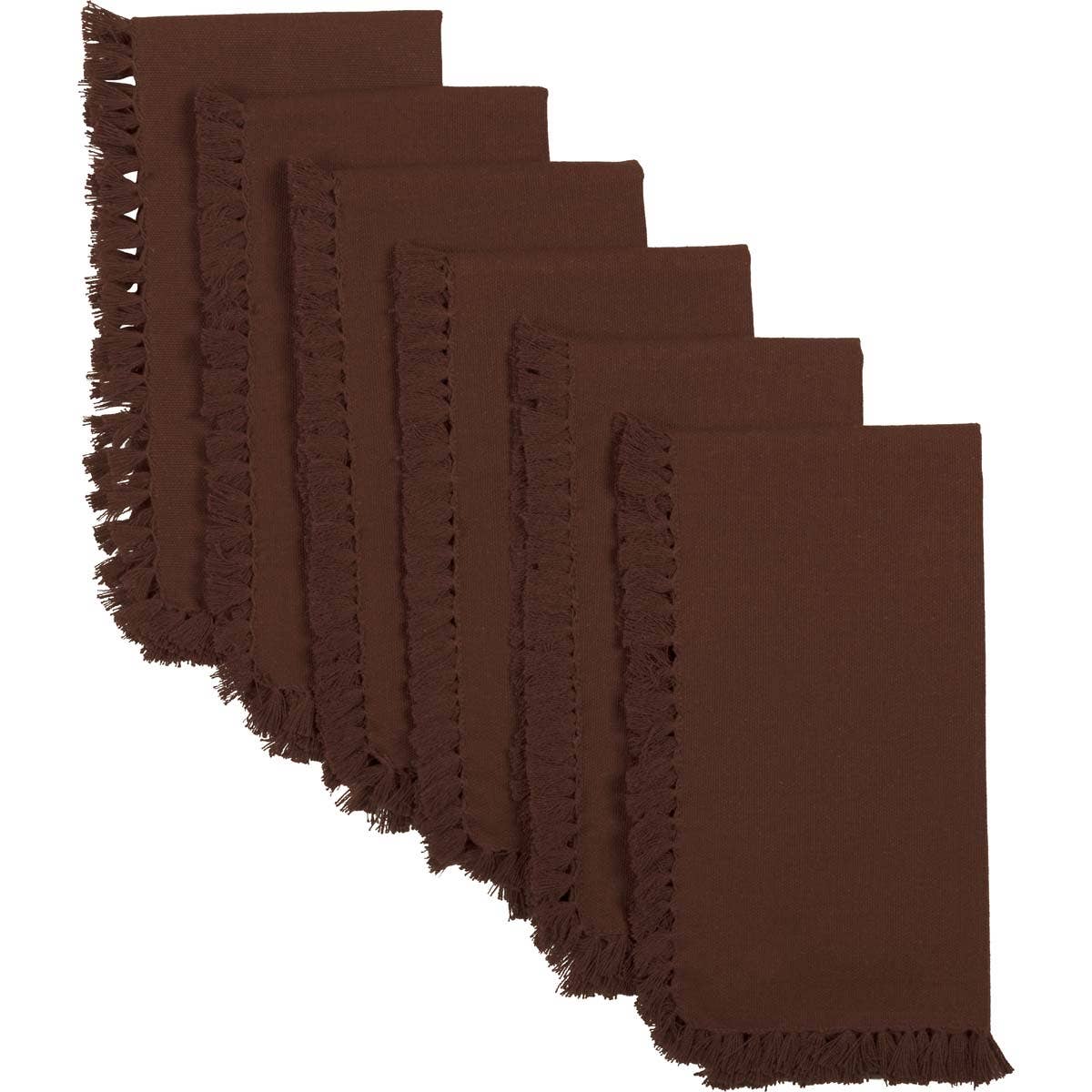VHC Brands - Wholesale Dinner & Cloth Napkin - Cassidy Burgundy Napkin Set of 6 18x181
