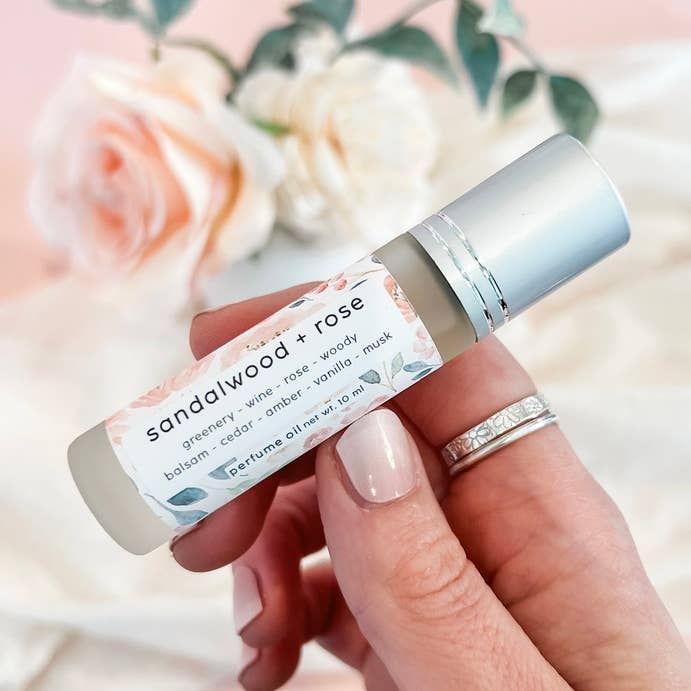 sandalwood + rose | perfume oil roller | personal fragrance for wholesale by Collective Harmony Co