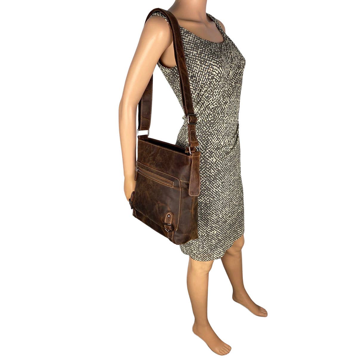 Arrigo – Großhandel Schultertasche – Unisex – Arrigo Unisex-Schultertasche aus Büffelleder, 3 Farben4