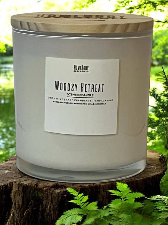 Woodsy Retreat 2-Wick Candles for wholesale by HomeBody Essentials