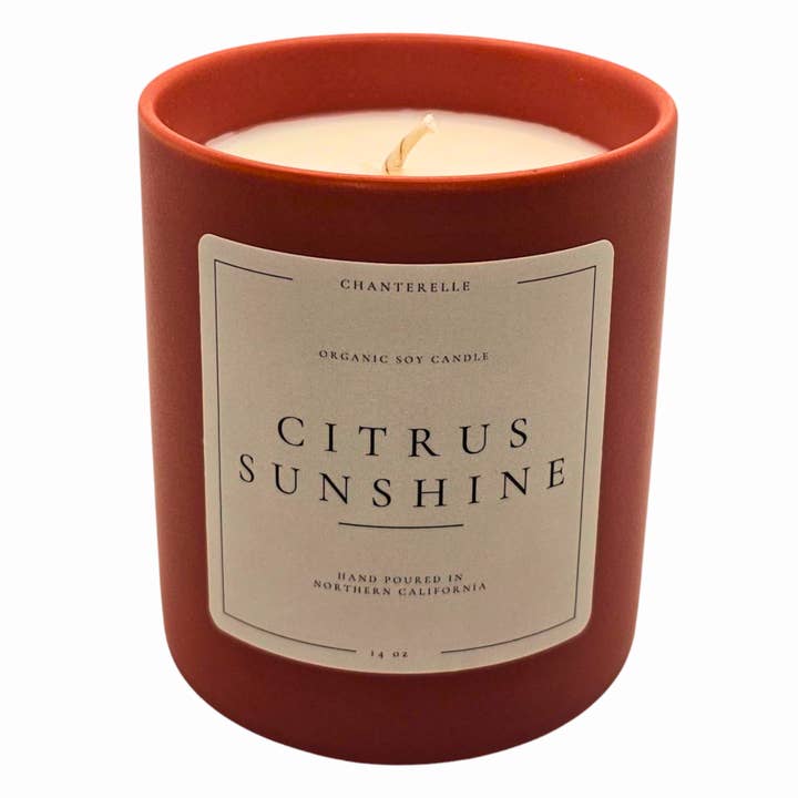 Citrus Sunshine Økologisk Sojalyset 14 oz for engroshandel hos Chanterelle
