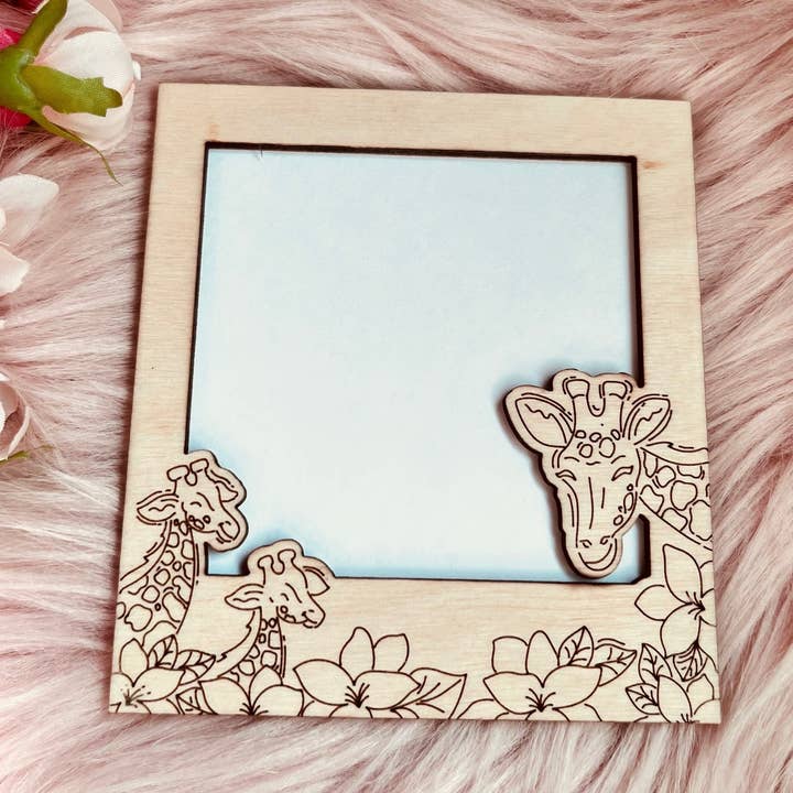 Alicia's Wonderland - Wholesale Picture Frame - Giraffe Fridge Magnet Picture Frame | 3x3 Photo 2