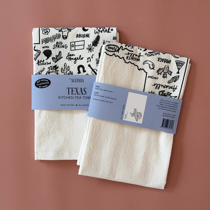 By Aleisha - Wholesale Tea Towel - State of Texas Tea Towel1