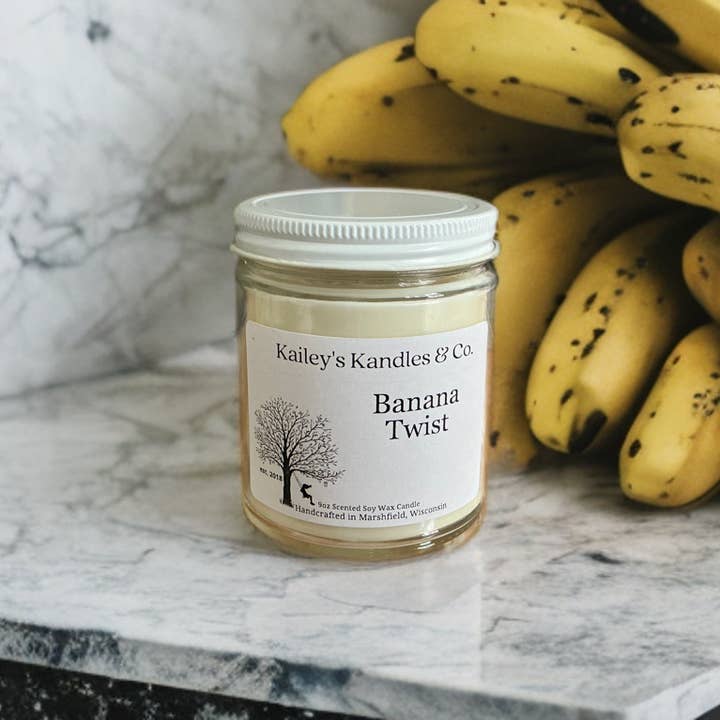 Kailey’s Kandles & Company - Vendita all'ingrosso Candela in vasetto - Banana Twist