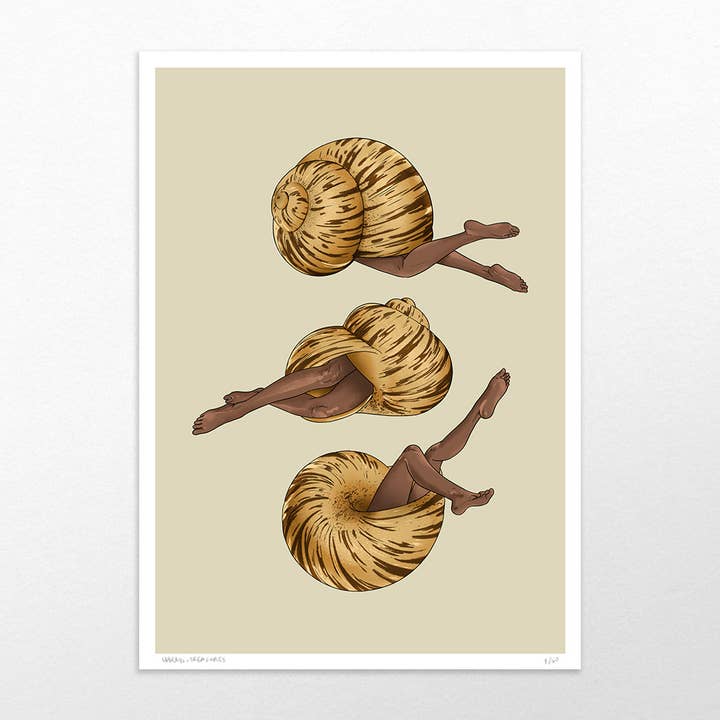 Enrollado | Impresión de Bellas Artes para venta al por mayor de Useless Treasures