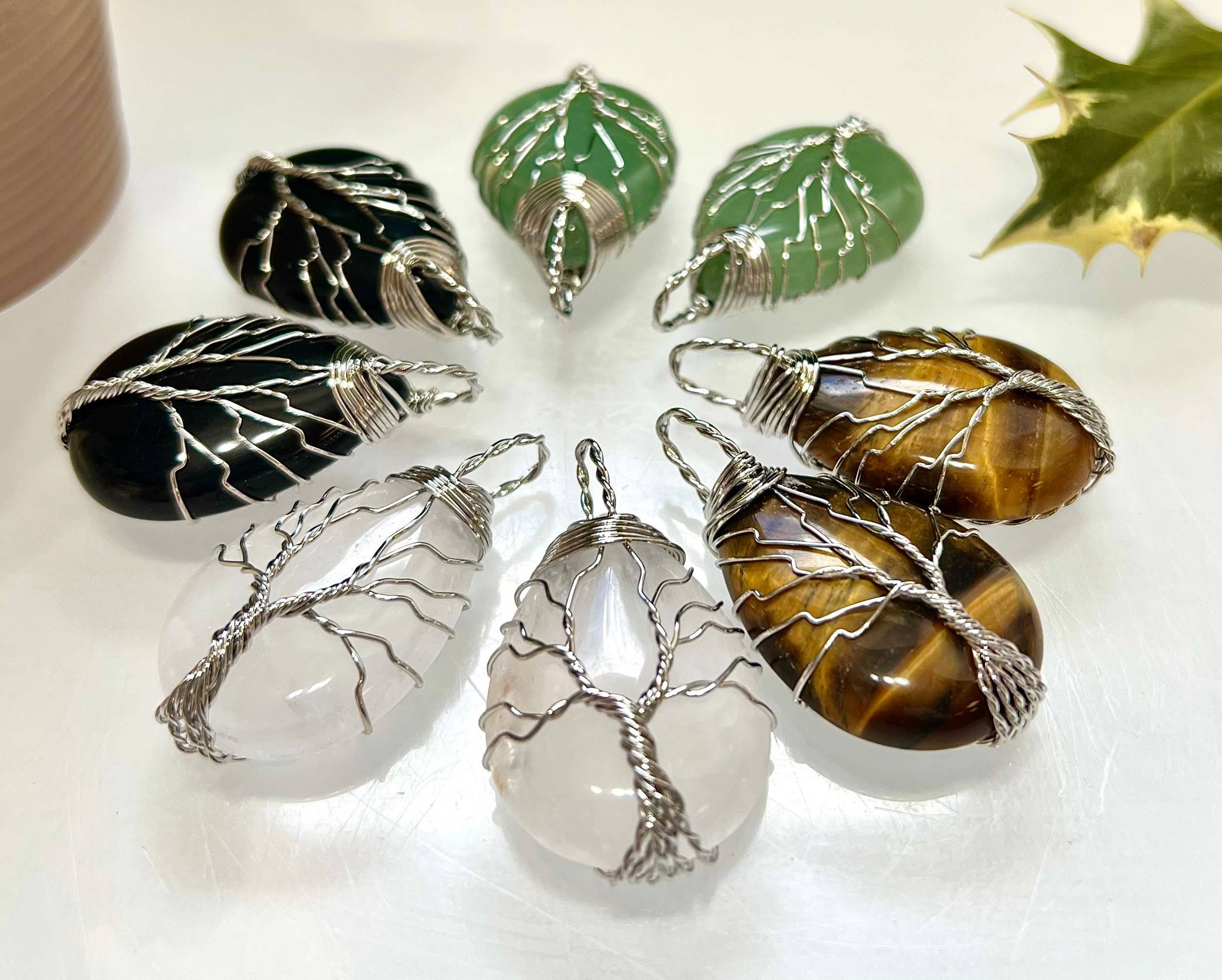 KayleeNYC - Vente Breloques/médailles personnalisées - Pendentifs Cristal Arbre de Vie2