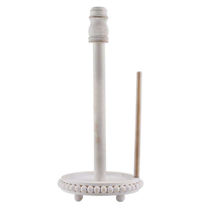 Kurated Korner - Wholesale Paper Towel Holder - Auldhome Design Farmhouse Beaded Paper Towel Holder