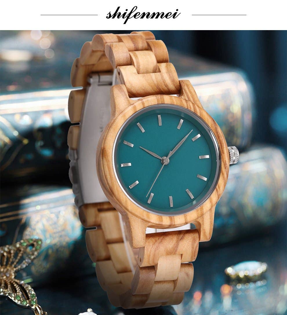 WoodWristCo - Wholesale Wrist watch – Women's - Fashion Premium Green Wooden Quartz Women's Watch8