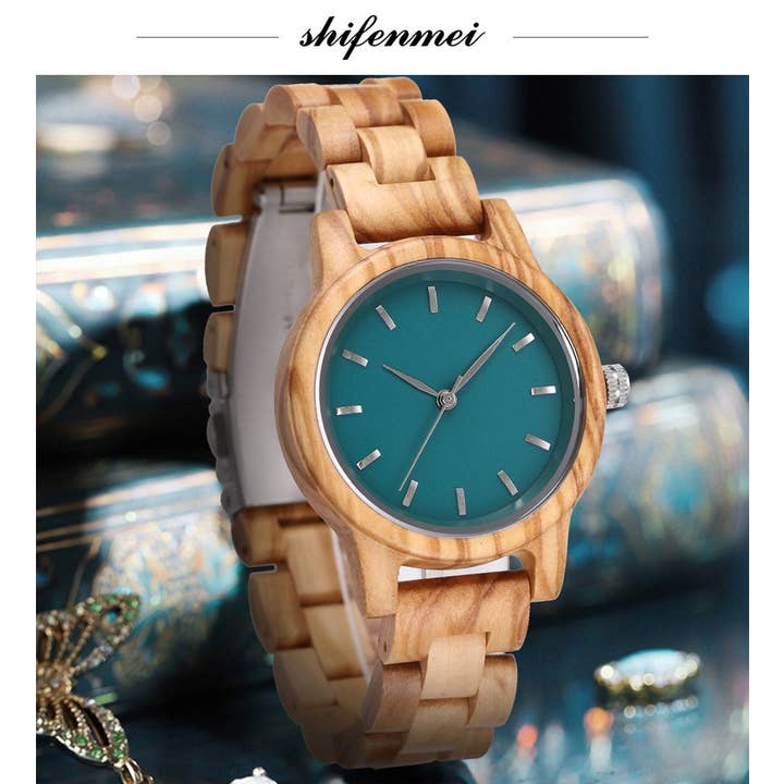 WoodWristCo - Wholesale Wrist watch – Women's - Fashion Premium Green Wooden Quartz Women's Watch8
