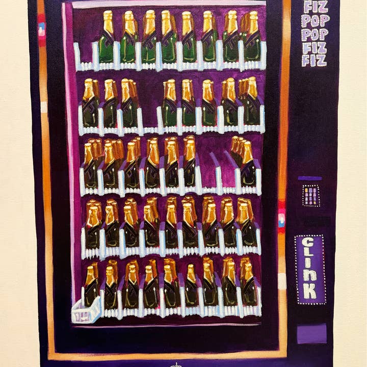 Laurel Greenfield Art - Wholesale Art Print - Champagne Vending Machine - Cocktail Lovers Art Print1
