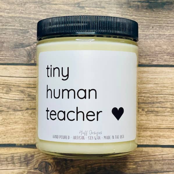 Petit enseignant humain, cadeau pour un nouvel enseignant, cadeau de fin d'études pour la vente par Huff Designs Candle Co