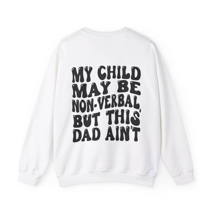 denna pappa är verbal Unisex Heavy Blend™ Crewneck Sweatshirt för wholesale av Apparel Crush